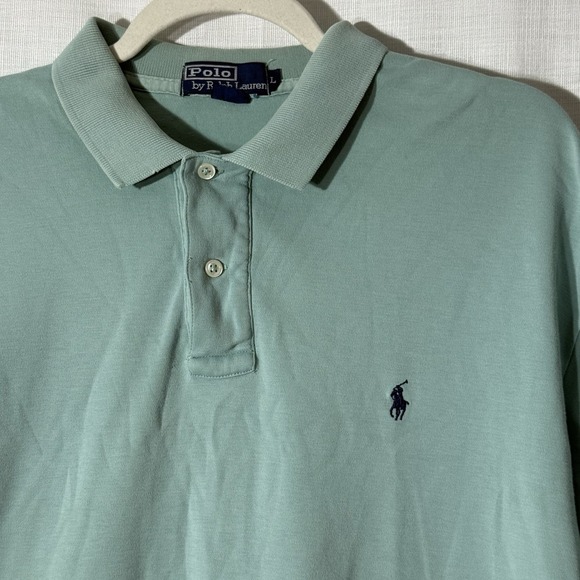 Polo‎ Ralph Lauren Men's Polo Shirt L Seafoam Green Classic Fit Cotton Pony Logo - Picture 2 of 6